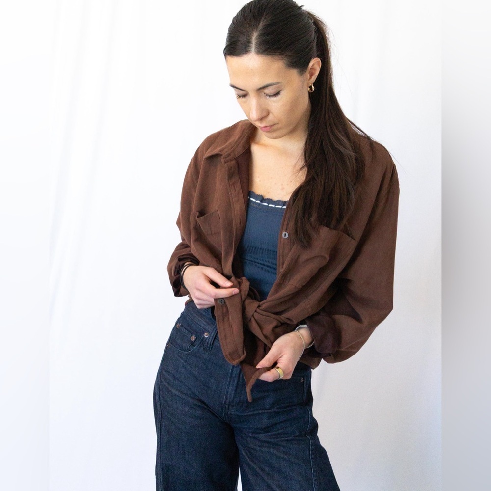 Suede Button Down - Picture 5 of 10